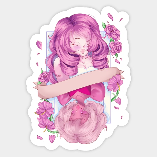 Rose and Pink Sticker by Littlepancake